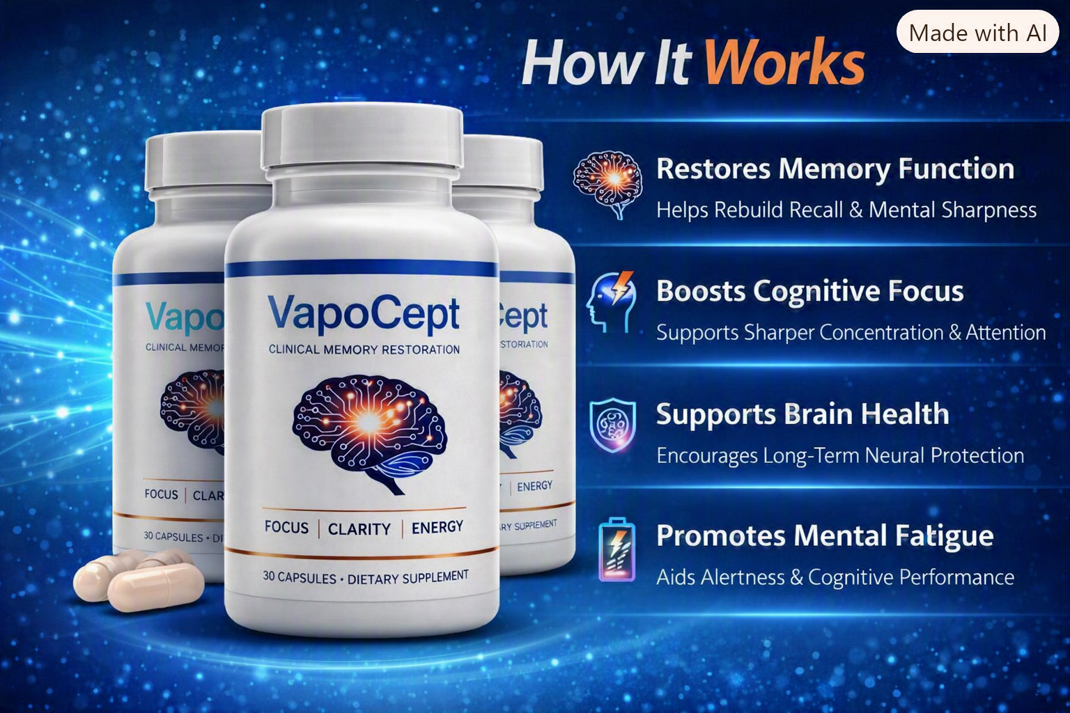 How VapoCept Works - Memory Restoration, Cognitive Focus, Brain Health, Mental Fatigue Support